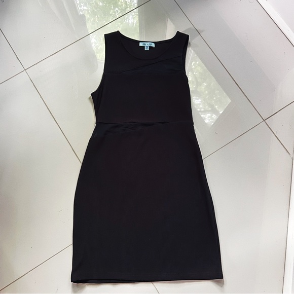 Black Mesh Mini Dress - Picture 2 of 6